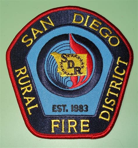 California Fire Patch - San Diego County Rural Fire District | Patches, Firefighter, Ems patch