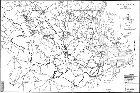 1949 Road Map of Bertie County, North Carolina