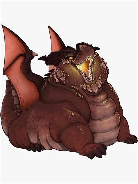 "Themberchaud Fat Dragon from DnD movie" Sticker for Sale by Feveerten | Redbubble