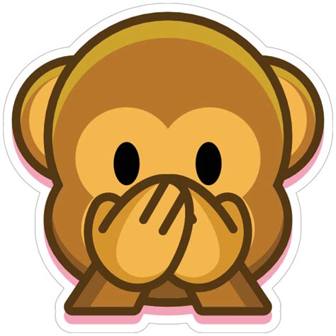 Monkey Speak No Evil Emoji Sticker