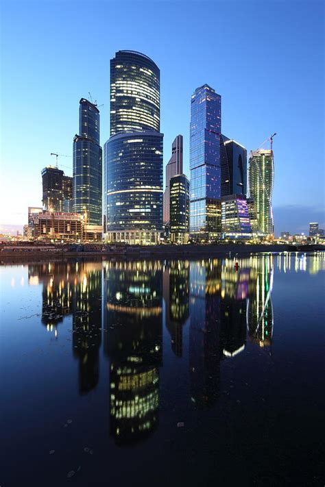 Moscow City skyline mirrored Photograph by Alex Sukonkin - Pixels