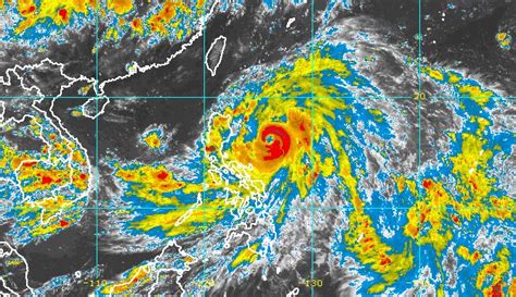 Typhoon Egay steadily intensifies east of Aurora