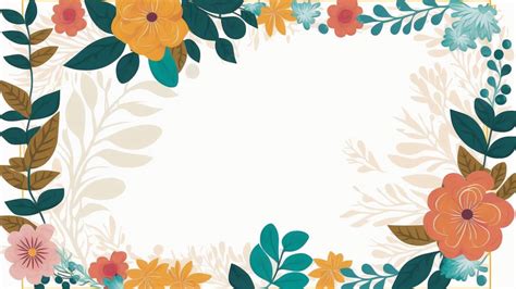 Floral Flower Border Powerpoint Background For Free Download - Slidesdocs