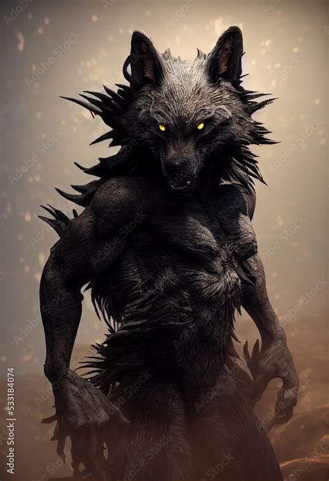 Concept art illustration of werewolf Stock Illustration | Adobe Stock