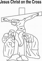 Jesus In Cross Coloring Page sketch template