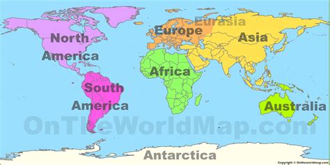 World Map Of All Continents