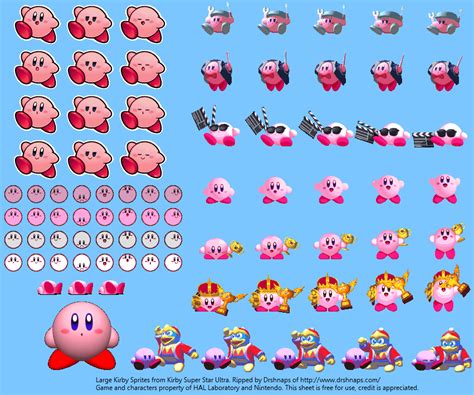 DS / DSi - Kirby Super Star Ultra - Large Menu Sprites - The Spriters ...