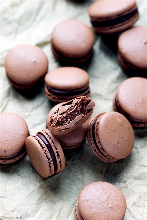 Chocolate Macarons With Chocolate Peppermint Ganache Recipe - Cooking LSL