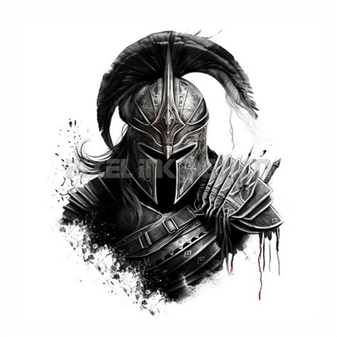 Spartan Warrior Tattoo Design Detailed High Resolution Digital Art on ...