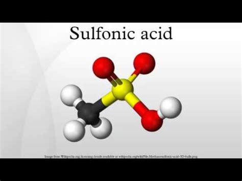 Sulfonic acid - YouTube