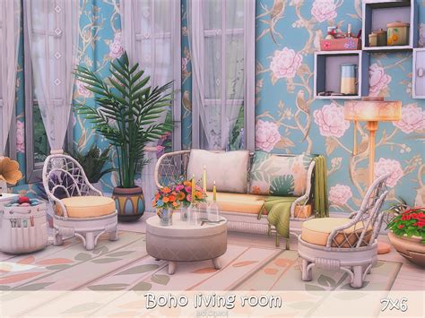 Boho living room *NO CC* - The Sims 4 Rooms / Lots - CurseForge