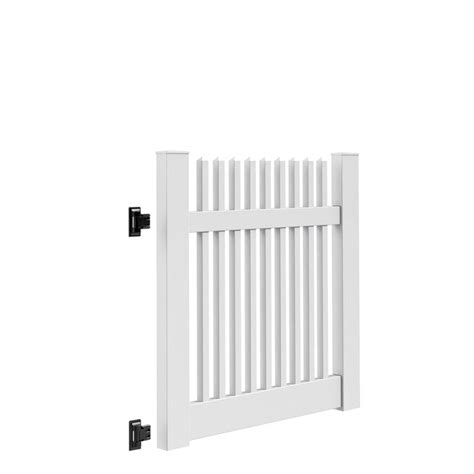 Freedom Keswick 4-ft H x 4-ft W White Vinyl Fence Gate in the Vinyl Fence Gates department at ...