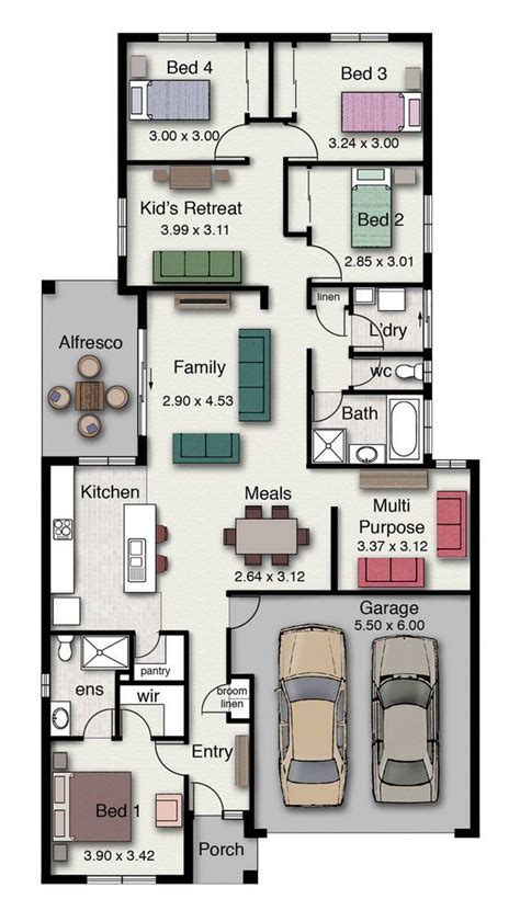 Building & Hardware Supplies Home & Garden Two-floor house plan PDF 4 Bedroom 2 Bath 210,5 sq ...