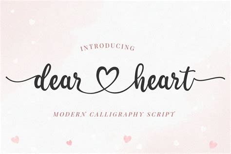 Liebe Herz-Skript, Schriftarten - Envato Elements