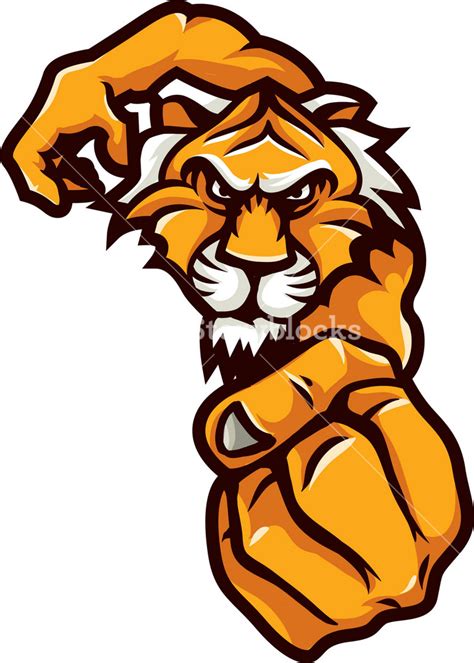 Vector Tiger Mascot Royalty-Free Stock Image - Storyblocks