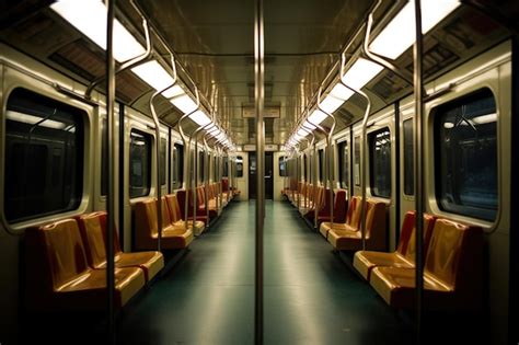 Premium AI Image | Metro train interior