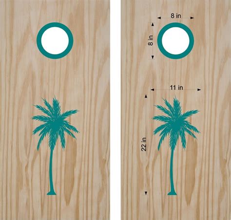 Palm Tree Cornhole Boards Decals Custom Wedding Cornhole Custom ...