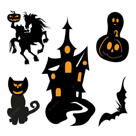 Premium Vector | Silhouette of a halloween witch