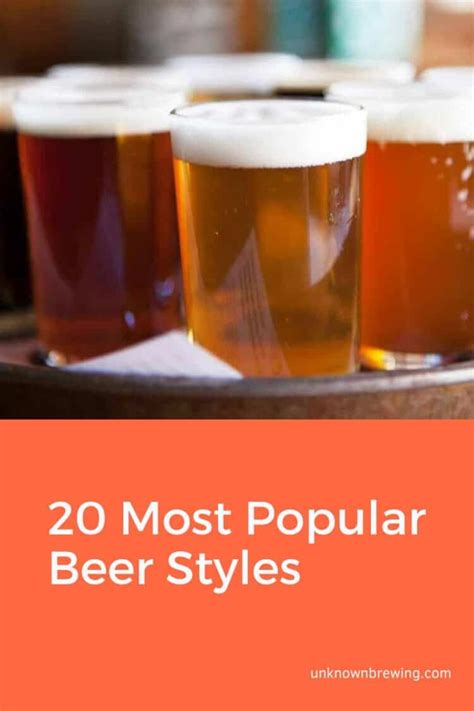 20 Most Popular Beer Styles (Color, ABV, IBU)