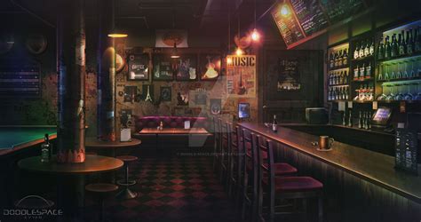 Rock Bar | Background Illustraion Art by doodle-space on DeviantArt