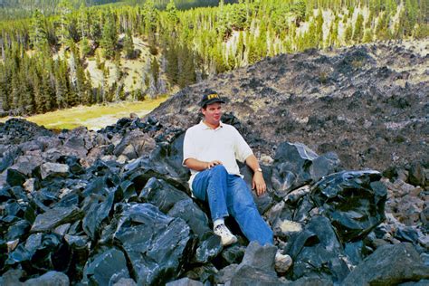 Obsidian (Big Obsidian Flow, erupted 700 A.D.; Newberry Volcano National Monument, Oregon, USA ...