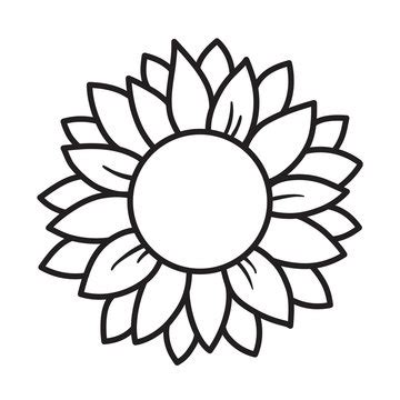 9,532 BEST Sunflower Outline IMAGES, STOCK PHOTOS & VECTORS | Adobe Stock