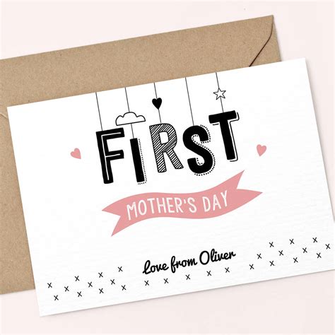 Personalised First Mother's Day Card By papergravy