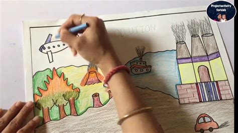 How to draw air pollution causes drawing step by step/air pollution ...