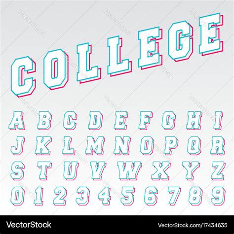 Alphabet line font template Royalty Free Vector Image