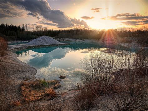 Gravel Pit Pond Sunset - Free photo on Pixabay