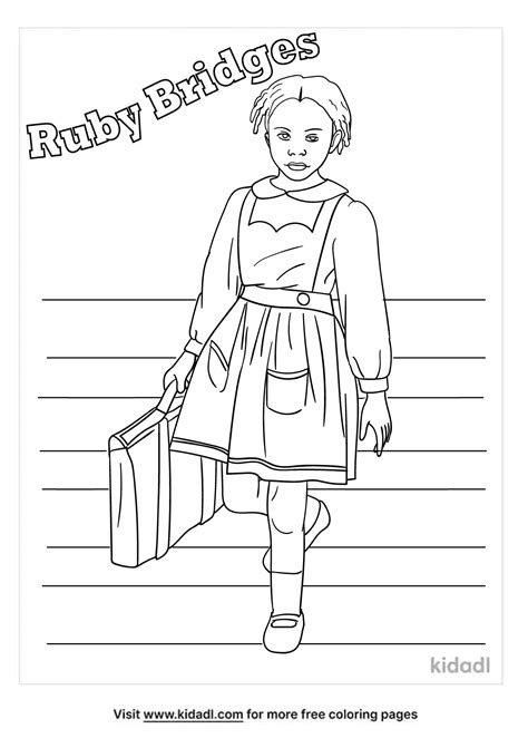 RUBY BRIDGES COLORING PAGE Black History Month Projects,, 48% OFF