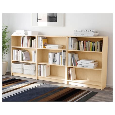 BILLY bookcase, birch veneer, 941/2x11x413/4" - IKEA