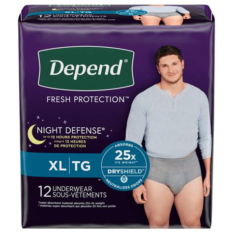 Save on Depend Men's Night Defense Incontinence Underwear XL Order Online Delivery | Stop & Shop