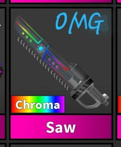 Roblox Murder Mystery 2 CHROMA SAW MM2 godly knives and guns | eBay