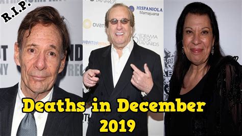 Top Famous Hollywood Celebrity Who DIED Recently in December First 2 Weeks 2019 - YouTube