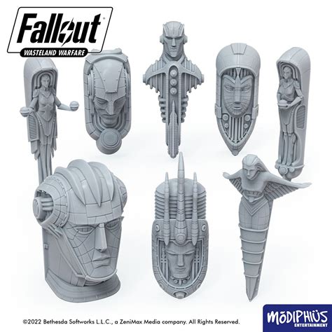 Fallout: Wasteland Warfare - Print at Home - Art Deco Statues