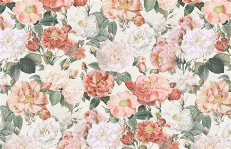 Vintage Pink Roses Wallpaper