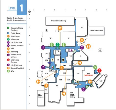 Princess Alexandra Hospital Zone Map