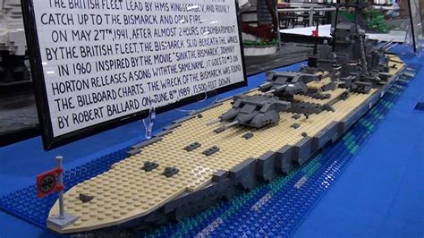 LEGO WWII Bismarck German Battleship - Brickworld Indy 2015 - YouTube