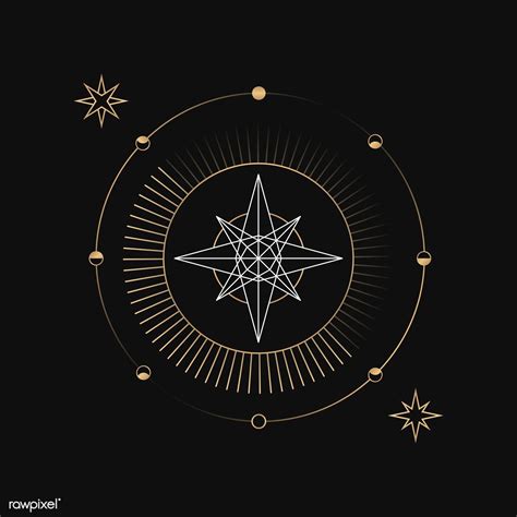 Geometric star mystic symbol vector | free image by rawpixel.com ...