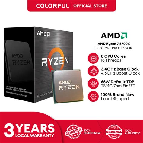 AMD Ryzen™ 7 5700X Boxed Desktop Processor (w/o Stock CPU Cooler ...