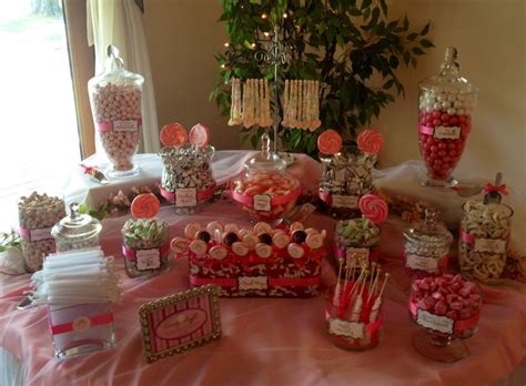 Pink and White Candy Buffet Theme