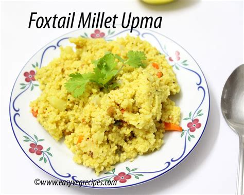 Foxtail Millet Upma Recipe -- How to make Foxtail Millet Upma - E.A.T - easyvegrecipes