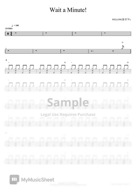 WILLOW(윌로우) - Wait a Minute! 악보 by COPYDRUM