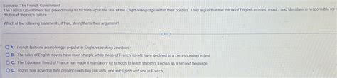 Solved Scenario: The French GovernmentThe French Government | Chegg.com