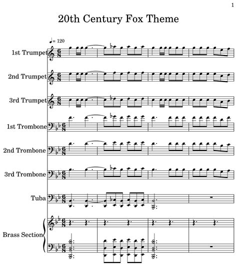 20th Century Fox Theme Sheet Music Trumpet - Theme Image