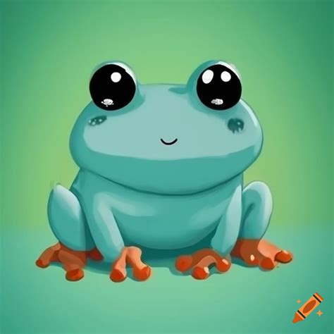 Cute illustration of a frog on Craiyon