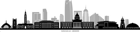 Oklahoma City Skyline Silhouette Cityscape Vector Stock Vector (Royalty Free) 1682182540 ...