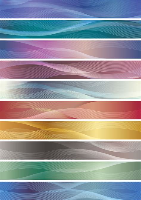 Wavy pattern banner set. 375646 Vector Art at Vecteezy