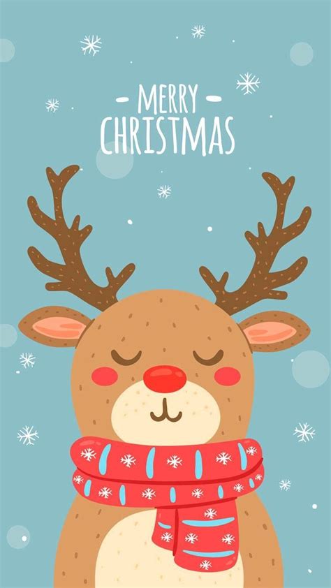 Merry Christmas reindeer wallpaper | Рождественские иллюстрации ...